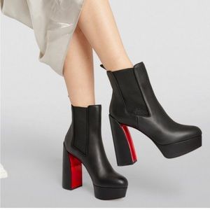 Christian Louboutin
Movidastic 130 Leather Platform Ankle
Boots Heel 38